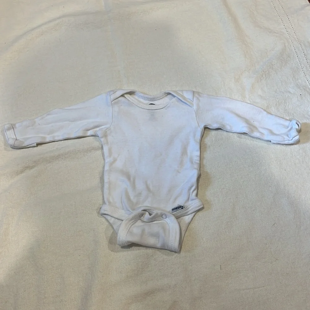 Assorted White Newborn Onesies